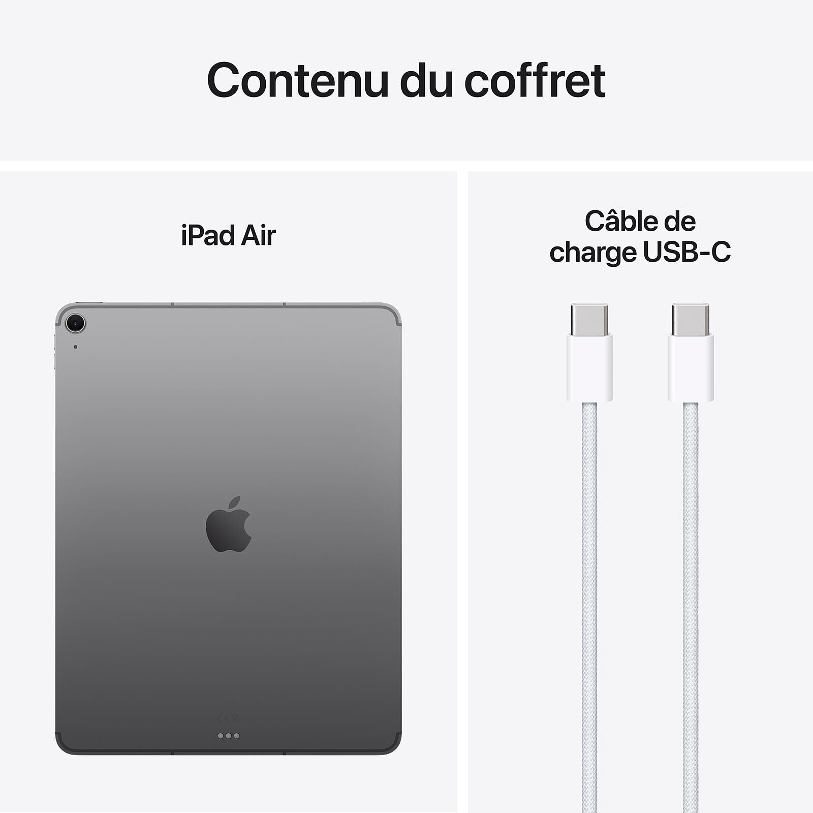 Apple iPad Air M3 13 pouces 2025 Wi-Fi + Cellular 128 Go Gris Sidéral - Home electrotech Apple iPad Air M3 13 pouces (2025) Wi-Fi + Cellular 128 Go Gris Sidéral