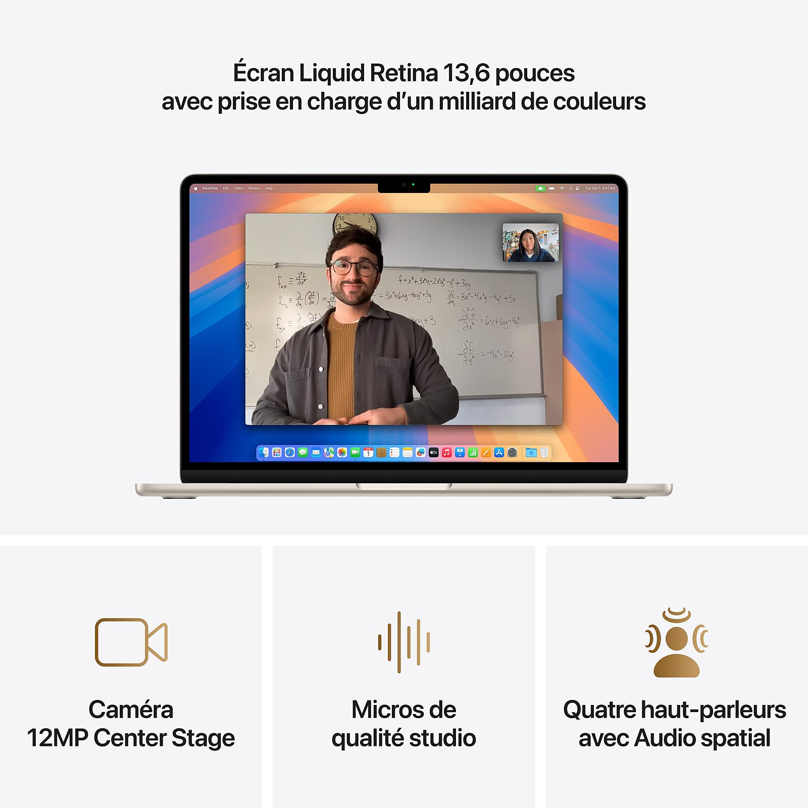 Apple MacBook Air M4 13 pouces (2025) Lumière stellaire 16Go/512 Go (MW103FN/A)