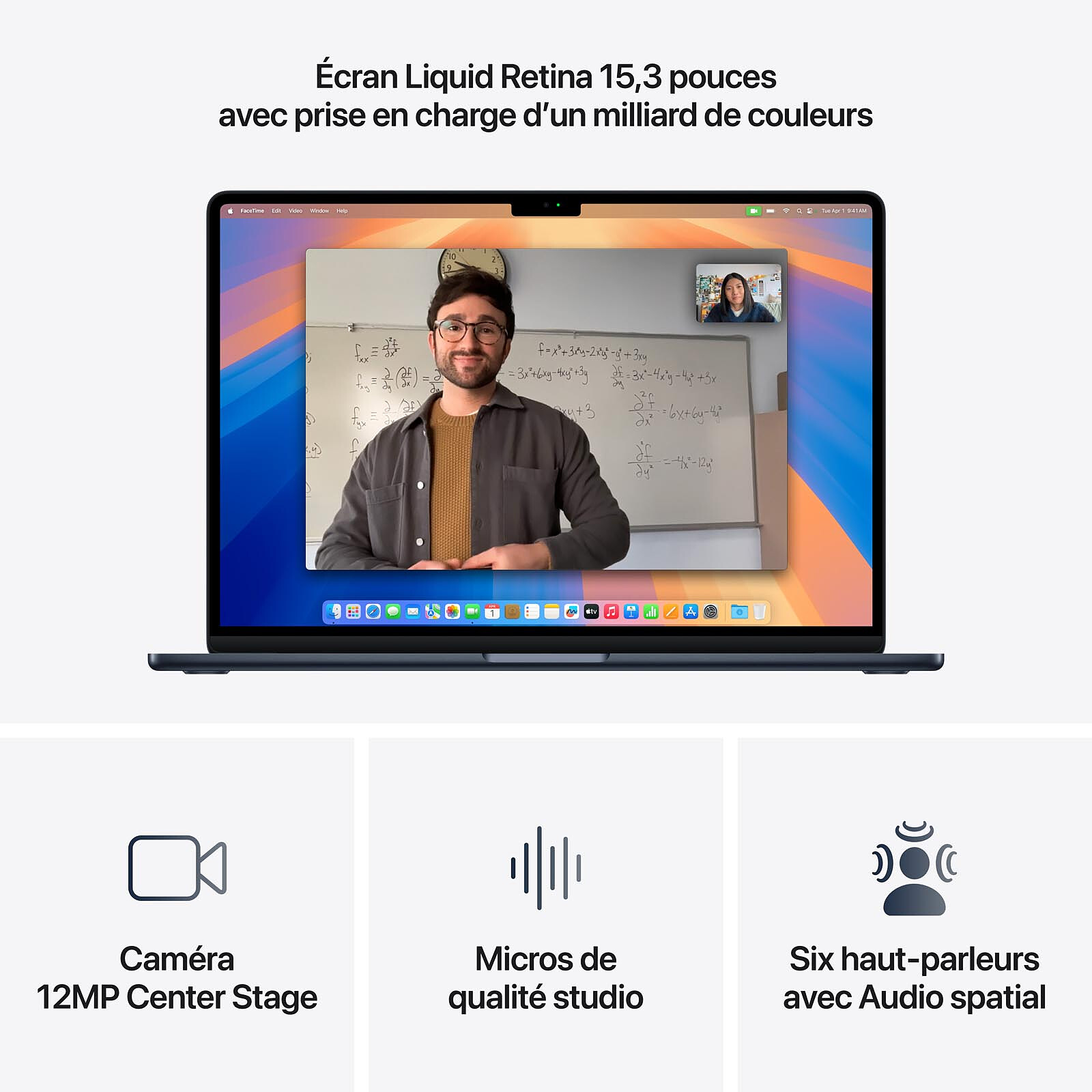 Apple MacBook Air M4 15 pouces (2025) Minuit 16Go/512 Go (MW1M3FN/A)