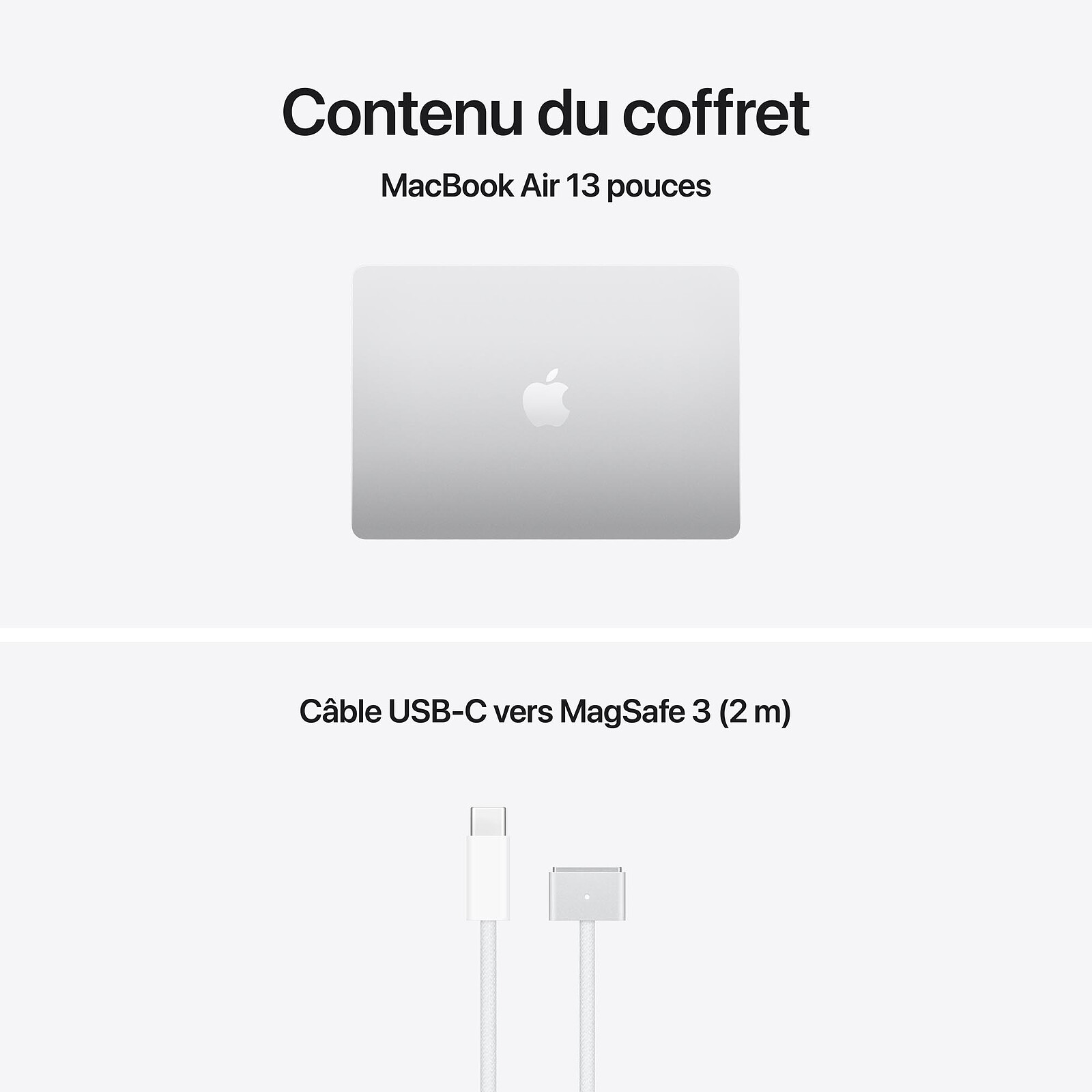 Apple MacBook Air M5 13 pouces (2026) Argent 24 Go/1 To (MDH94FN/A) - Home electrotech Apple MacBook Air M5 13 pouces (2026) Argent 24 Go/1 To (MDH94FN/A)