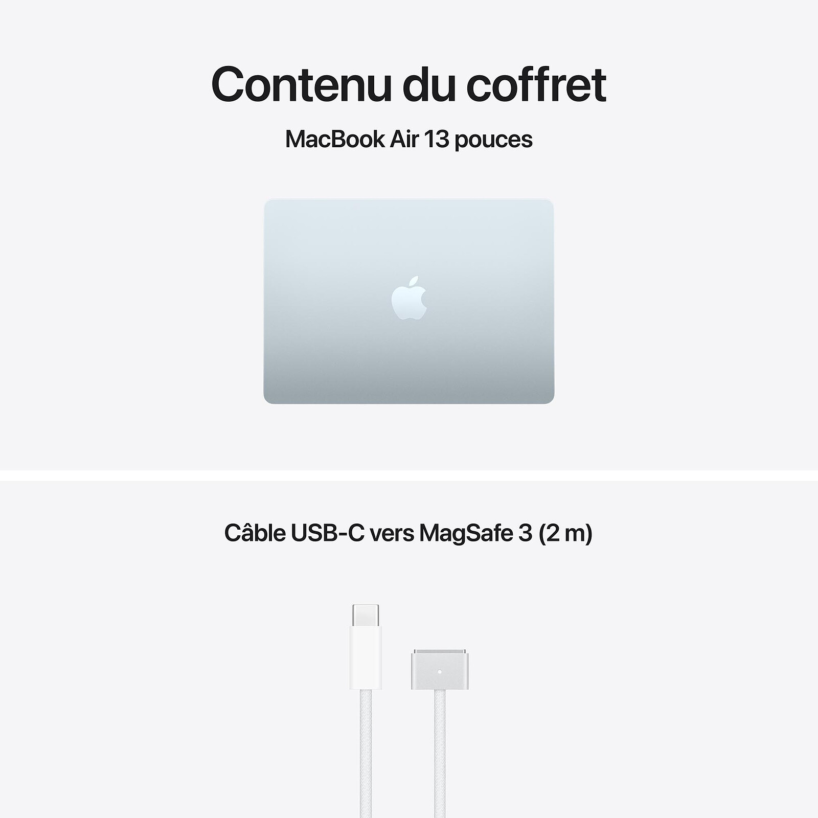 Apple MacBook Air M5 13 pouces (2026) Bleu Ciel 16 Go/512 Go (MDHH4FN/A-QWERTY-US)