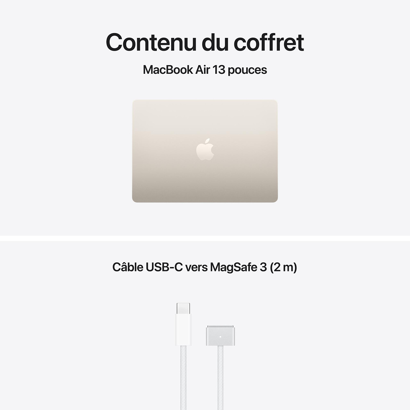 Apple MacBook Air M5 13 pouces (2026) Lumière Stellaire 24 Go/512 Go (MDHA4FN/A-24GB-GPU10)