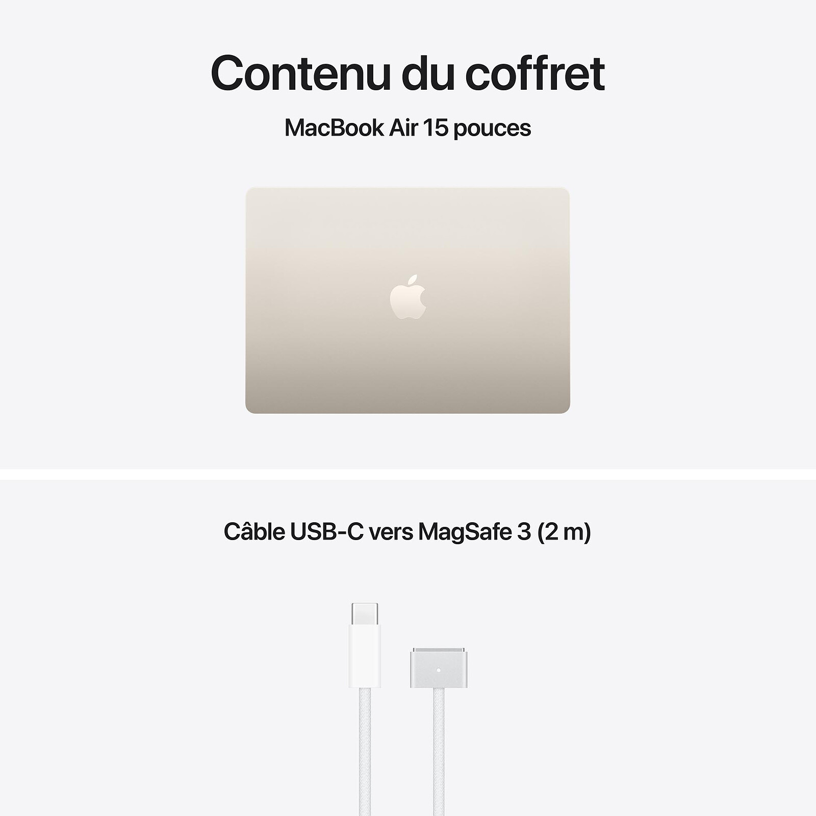 Apple MacBook Air M5 15 pouces (2026) Lumière Stellaire 32 Go/512 Go (MDVD4FN/A-32GB)
