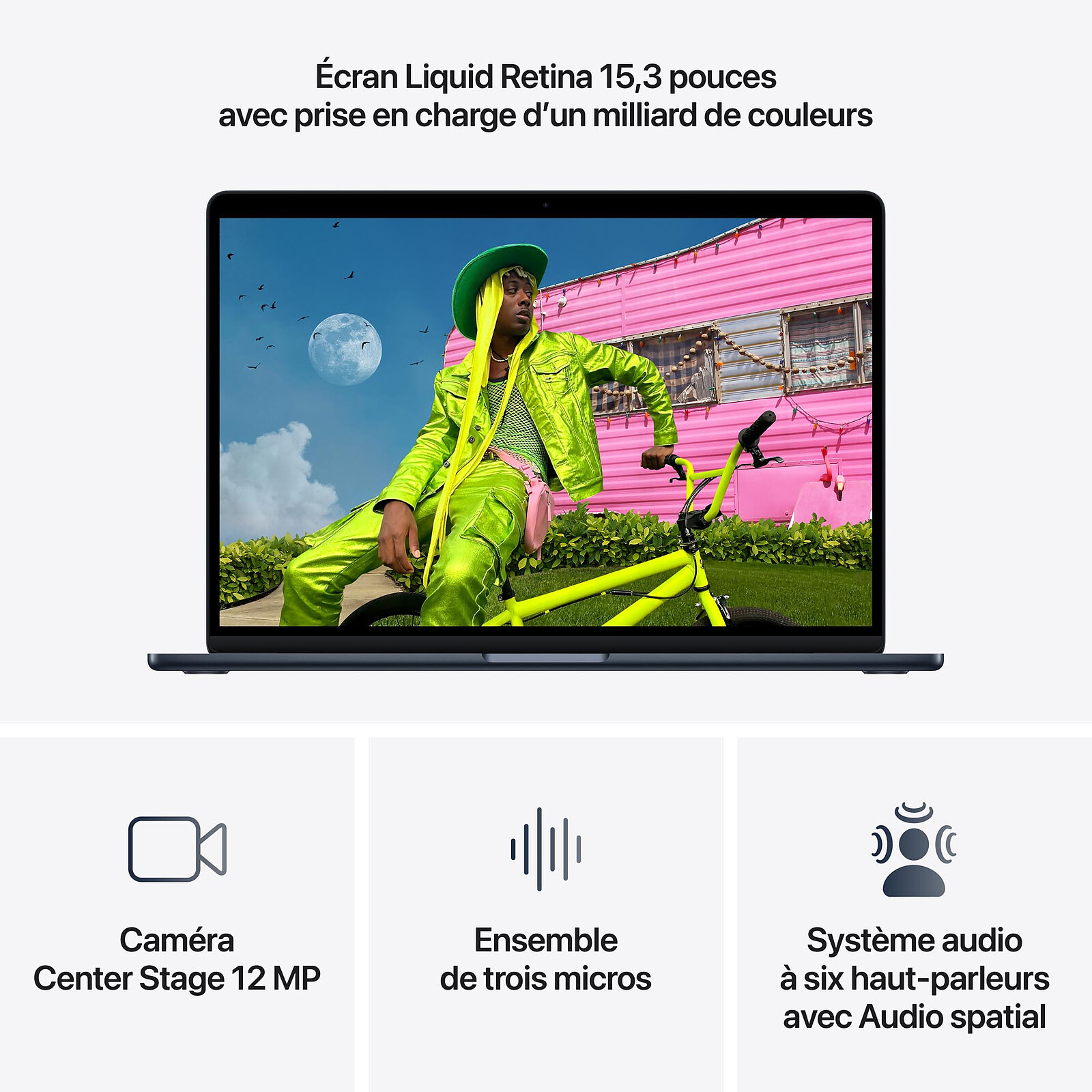 Apple MacBook Air M5 15 pouces (2026) Minuit 32 Go/2 To (MDVH4FN/A-32GB-2TB)