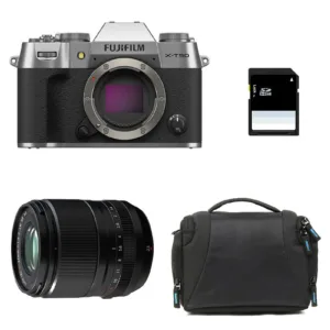 FUJIFILM X-T50 Silver + 23mm f/1.4 WR + Sac + Carte SD 8 Go