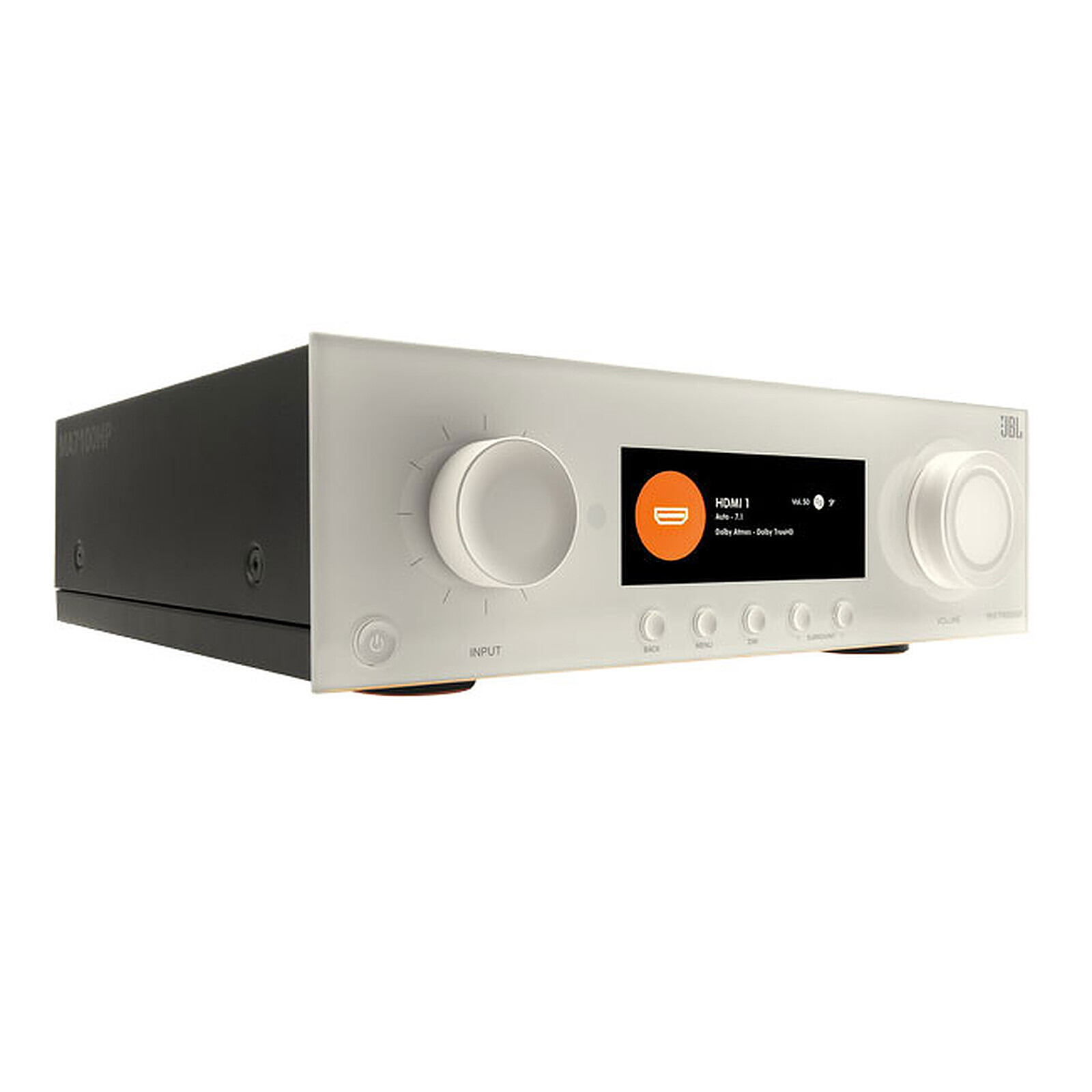 JBL MA7100HP Blanc + Pack Stage V2 280F Latte 5.0 - Home electrotech JBL MA7100HP Blanc + Pack Stage V2 280F Latte 5.0